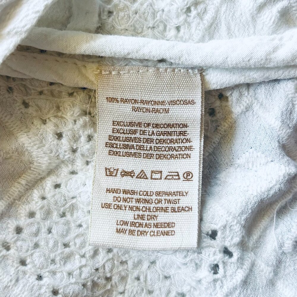 Free People Sz 2 ‘Azalea’ High-Waisted A-Line White Eyelet Shorts - Picture 8 of 8